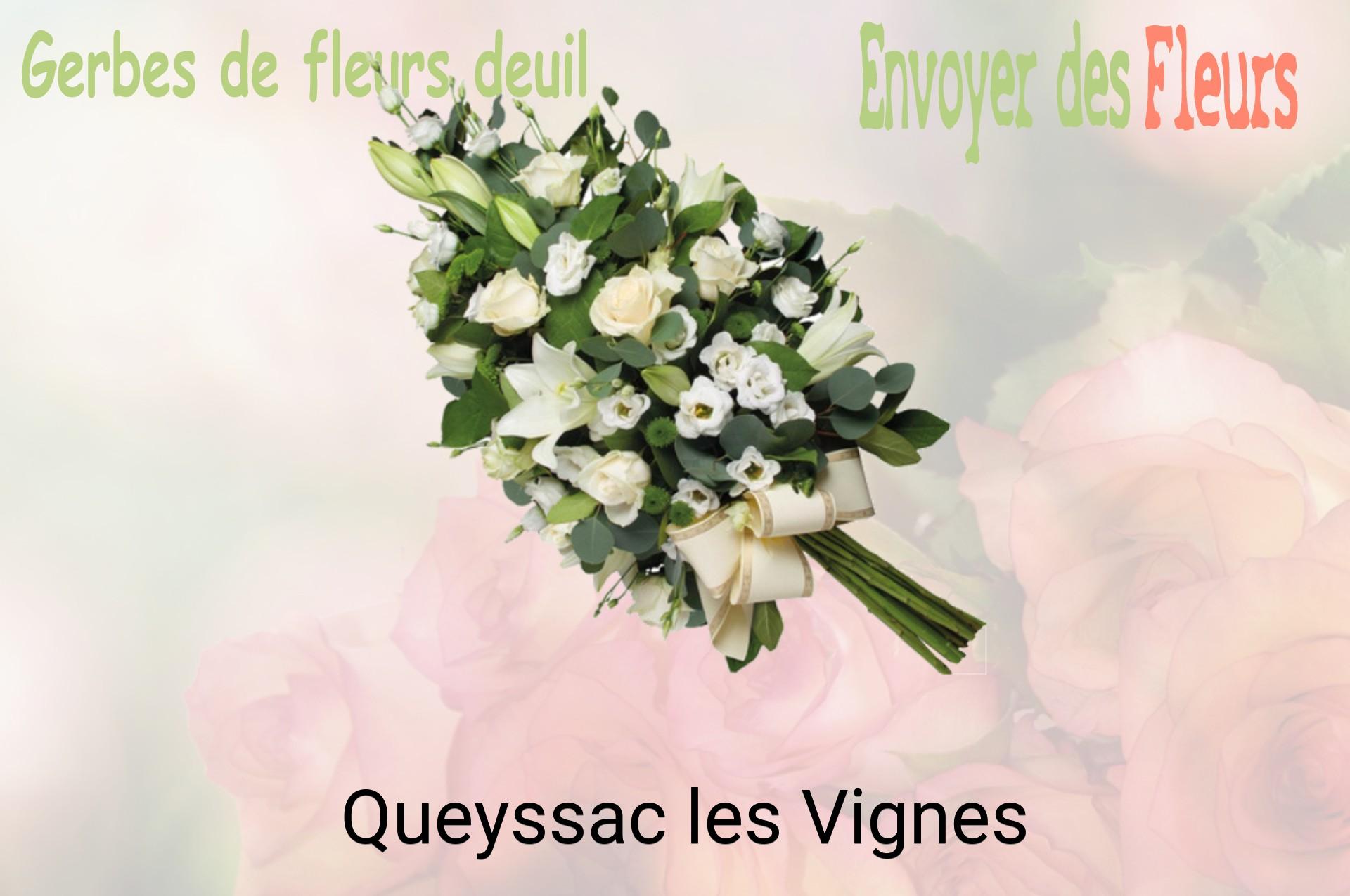 Gerbe de fleurs de deuil livrée à Queyssac-les-Vignes